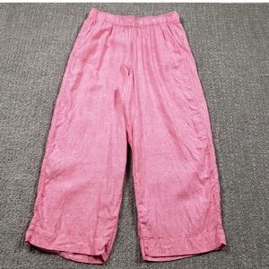 Tahari Essentials Xl Linen Pink Pants